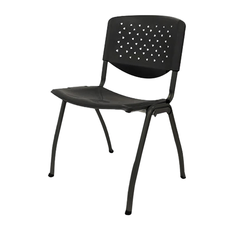 SILLA DE ESPERA PLÁSTICA NEGRA LICHE-006