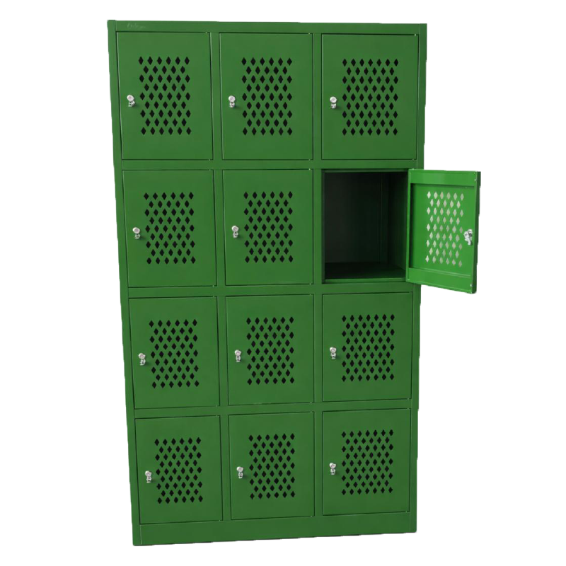 LOCKER 12 PUERTAS VERTICAL LICHE-M-12 VERDE
