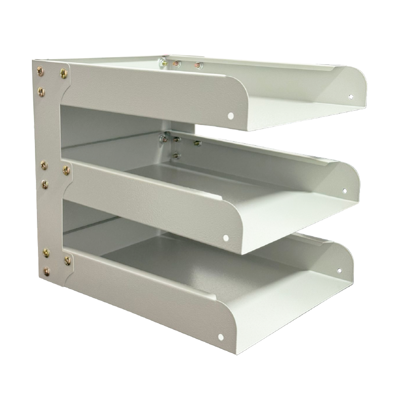 PAPELERA METÁLICA 3 NIVELES GRIS CLARO LICHE-M-13